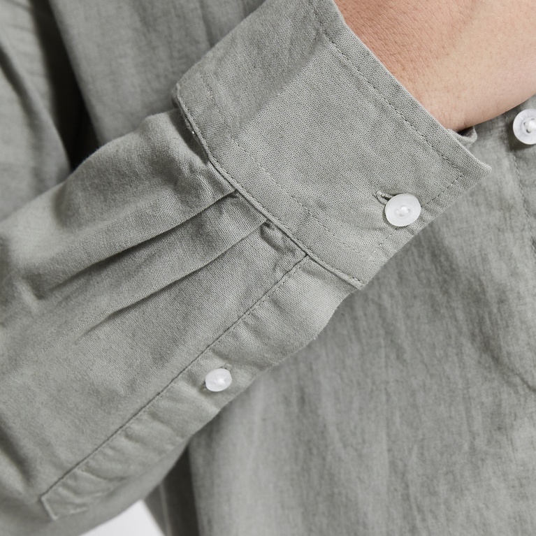 Linen blend shirt "Lucas" Green 1